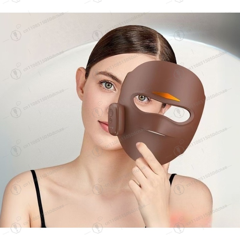 Silicone Led Face Mask Wireless - ワイヤレスLEDフォトフェイスマスク 赤色光療法デバイス 3段階磁気シリコン ホームスキンケア用