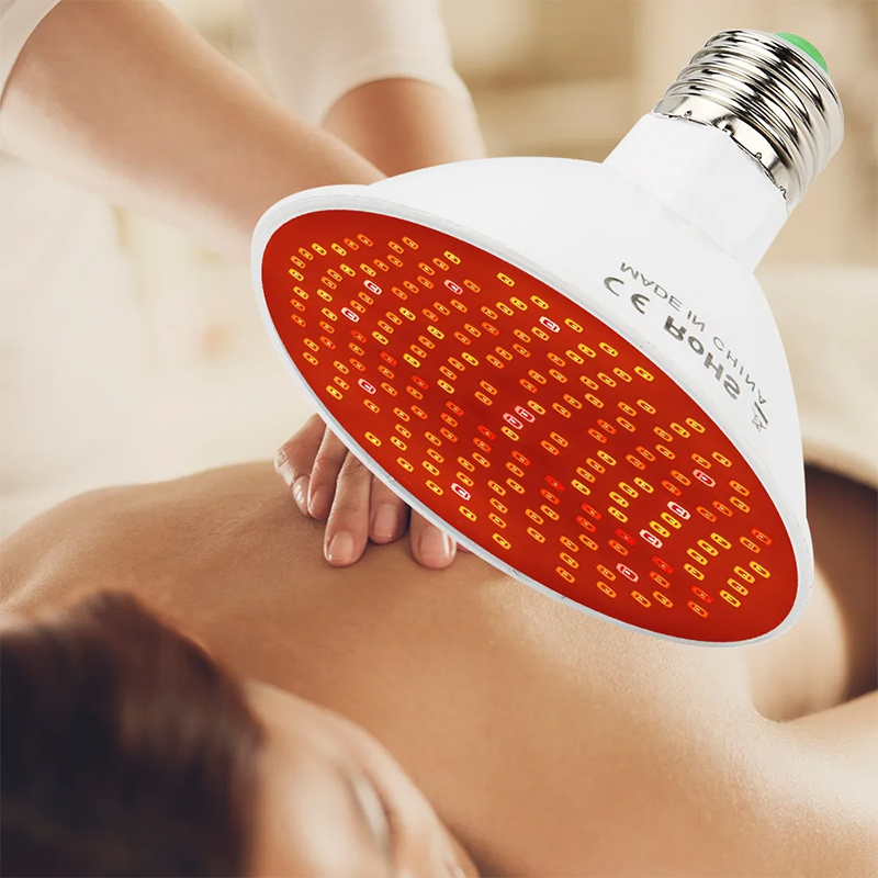 Red Light Therapy Torch 660Nm - LED 660nm赤色光と850nm近赤外線コンボセラピーデバイス、スキンケア、痛みの緩和、ランプクリップ付き赤色光療法電球