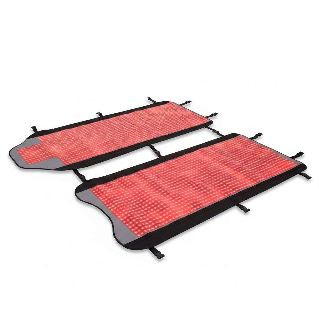 Led Light Therapy Bed Full Body - 赤色光療法マット、250W 2520個LED搭載全身遠赤外線リカバリーベッド、660nm 850nmヒートゾーン、セラピースリーピングバッグ