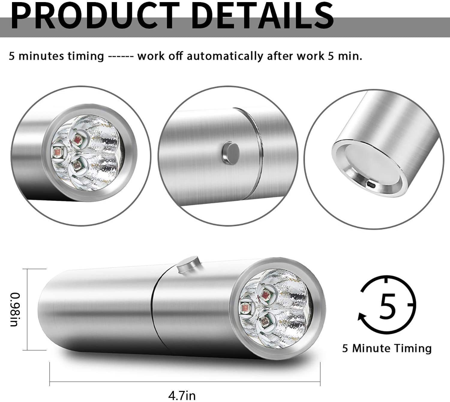 E2 ポータブル LED 懐中電灯 630NM 660NM  - Red Light Therapy Torch 660Nm のレビューと価格