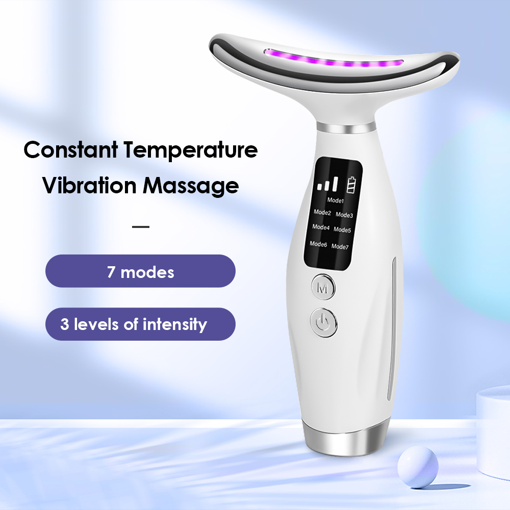 ネックフェイスリフティングマッサージャー 7 色ライト LE - Photon Light Therapy Device Skin のレビューと価格
