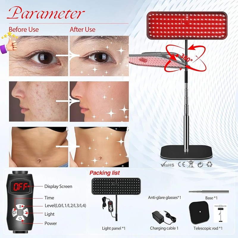 660nm & 850nm 赤外線ライトデバイス 25W L - Red Light Therapy Torch 660Nm のレビューと価格